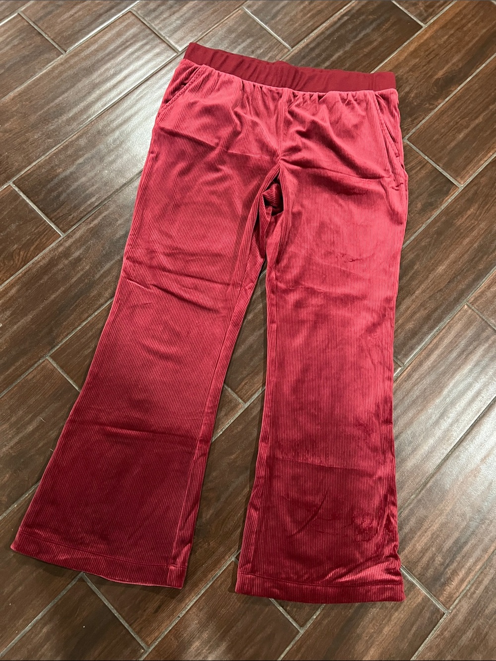 Time and Tru Red Velvet pants
